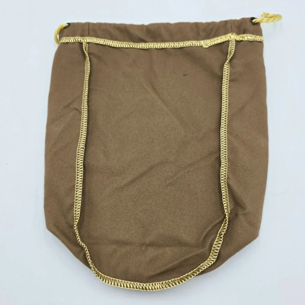 Crown Royale Drawstring Bag Brown with Logo - Party Favor Wedding Bachelor